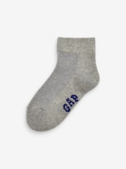 Gap Grey Kids 3 Pack Quarter Crew Socks - Image 3 of 5