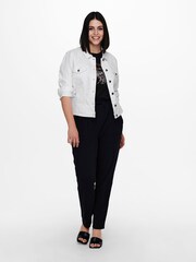 ONLY Curve White Denim Jacket - Image 2 of 3