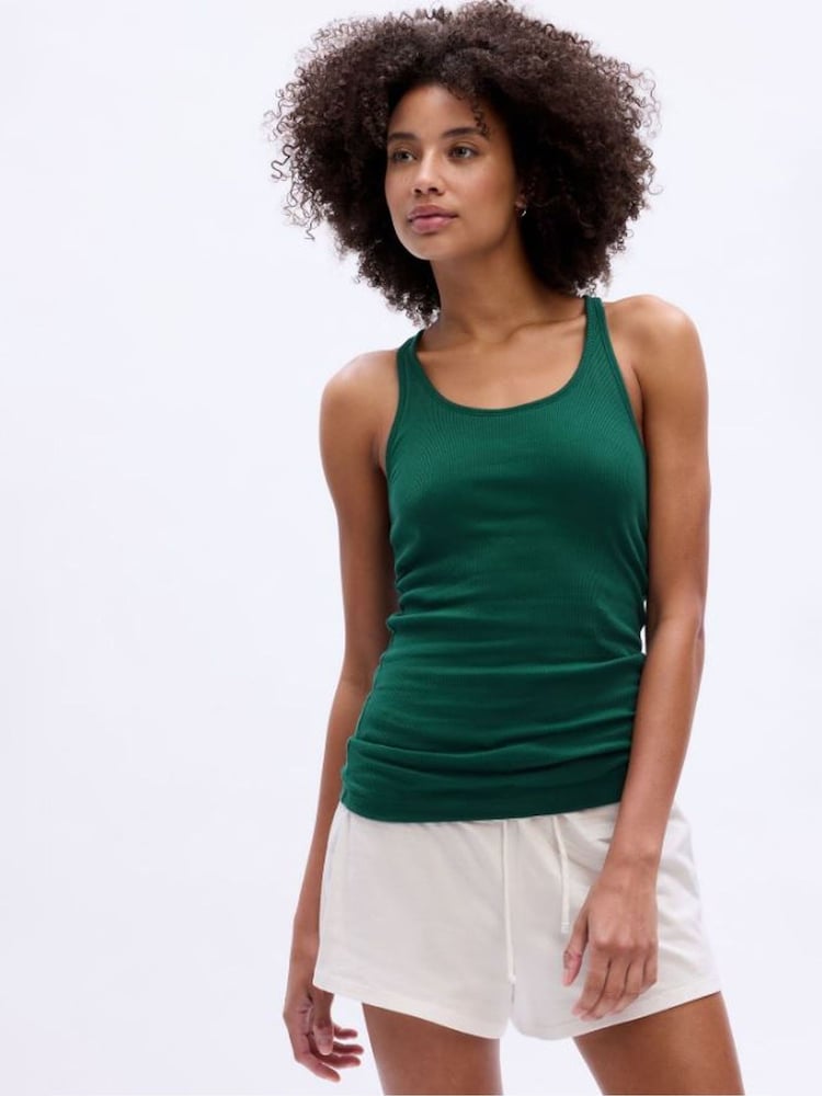 Gap Green Ribbed Support Vest - Image 1 of 1 Gap Green Ribbed Support Vest - Image 1 of 1