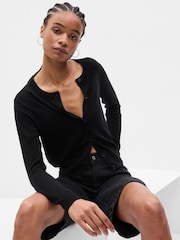 Gap Black Merino Wool Cardigan - Image 1 of 5