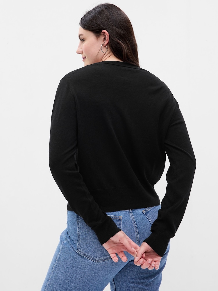 Gap Black Merino Wool Cardigan - Image 5 of 5 Gap Black Merino Wool Cardigan - Image 5 of 5