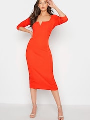 Long Tall Sally Orange Notch Neck Dress - Image 1 of 4