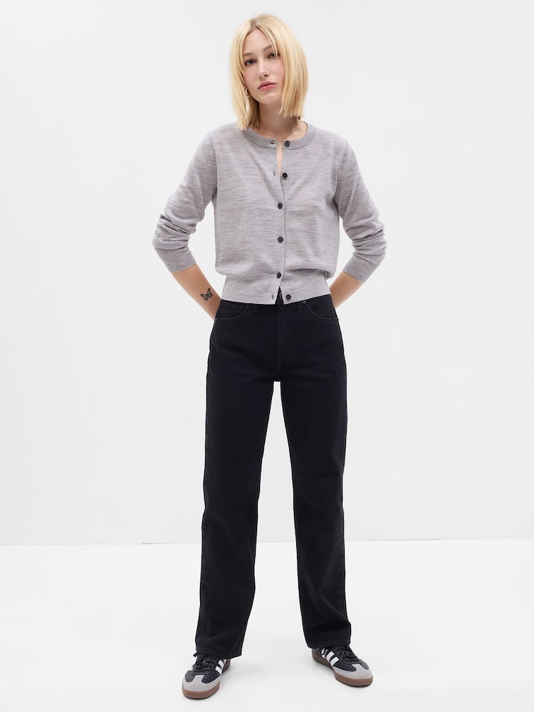 Gap Grey Merino Wool Cardigan - Image 1 of 2