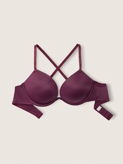 Victoria's Secret PINK Rich Maroon Purple Smooth Super Push Up Bra - Image 5 of 5