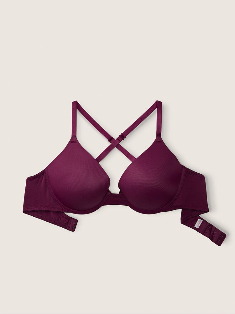 Victoria's Secret PINK Rich Maroon Purple Smooth Push Up T-Shirt Bra - Image 4 of 4 Victoria's Secret PINK Rich Maroon Purple Smooth Push Up T-Shirt Bra - Image 4 of 4