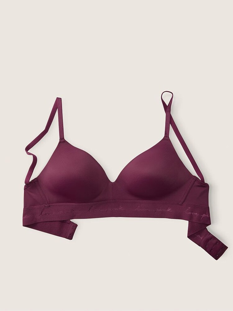Victoria's Secret PINK Rich Maroon Purple Wear Everywhere Wireless Lightly Lined Bra - Image 4 of 4 Victoria's Secret PINK Rich Maroon Purple Wear Everywhere Wireless Lightly Lined Bra - Image 4 of 4