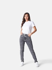 Urban Bliss Black Acid Wash Comfort Stretch Denim Mom Jean - Image 1 of 1
