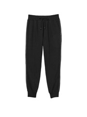Victoria's Secret Graphic Pure Black Fleece Jogger - Image 3 of 3