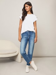 Lipsy White Round Neck T-Shirt - Image 2 of 4