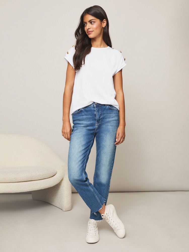 Lipsy White Round Neck T-Shirt - Image 2 of 4