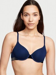 Victoria's Secret Academy Blue Demi Logo Strap Bra - Image 1 of 4