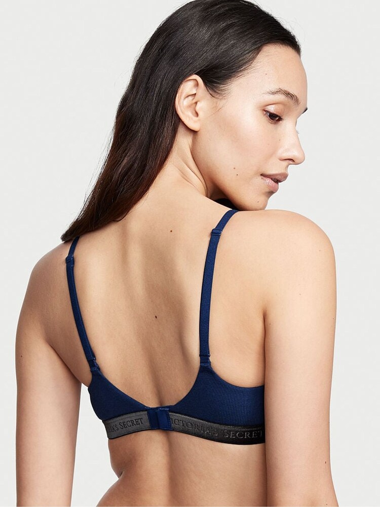 Victoria's Secret Academy Blue Demi Logo Strap Bra - Image 2 of 4