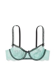 Victoria's Secret Opal Blue And Black Unlined Balcony Lace Unlined Balcony Bra - Image 3 of 3