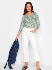 Long Tall Sally Green Henley Top - Image 2 of 4