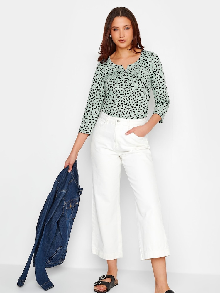 Long Tall Sally Green Henley Top - Image 2 of 4
