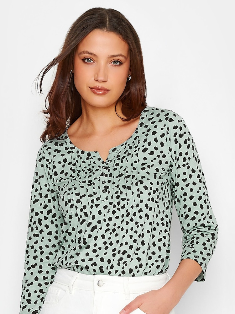 Long Tall Sally Green Henley Top - Image 4 of 4