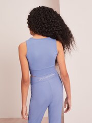 Lipsy Deep Blue Sleeveless Active Crop Top - Image 3 of 4