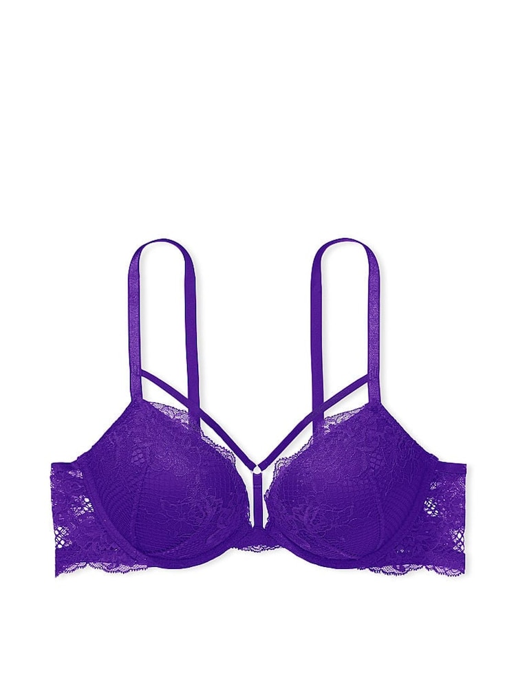 Victoria's Secret Brilliant Purple Very Sexy Bombshell Add 2 Cups Push Up Bra - Image 3 of 3