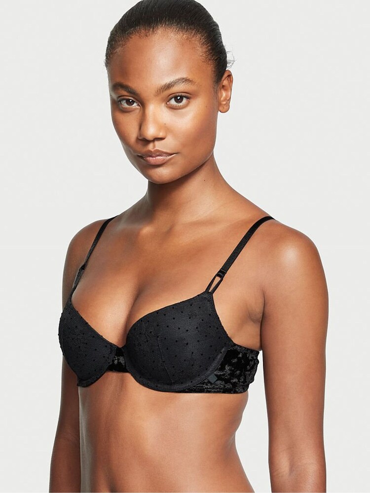 Victoria's Secret Black Lightly Lined TShirt Demi Bra - Image 1 of 4