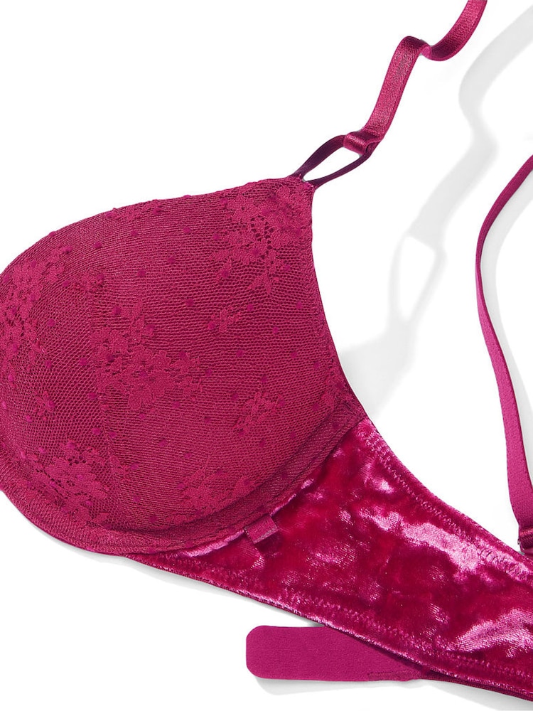 Victoria's Secret Claret Red Lace Push Up Bra - Image 4 of 4