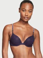Victoria's Secret Gothic Purple Lace T-Shirt Push Up Bra - Image 1 of 4
