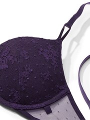 Victoria's Secret Gothic Purple Lace T-Shirt Push Up Bra - Image 4 of 4