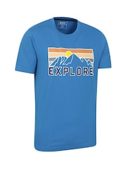 Mountain Warehouse Blue Explore Mens Organic T-Shirt - Image 2 of 5