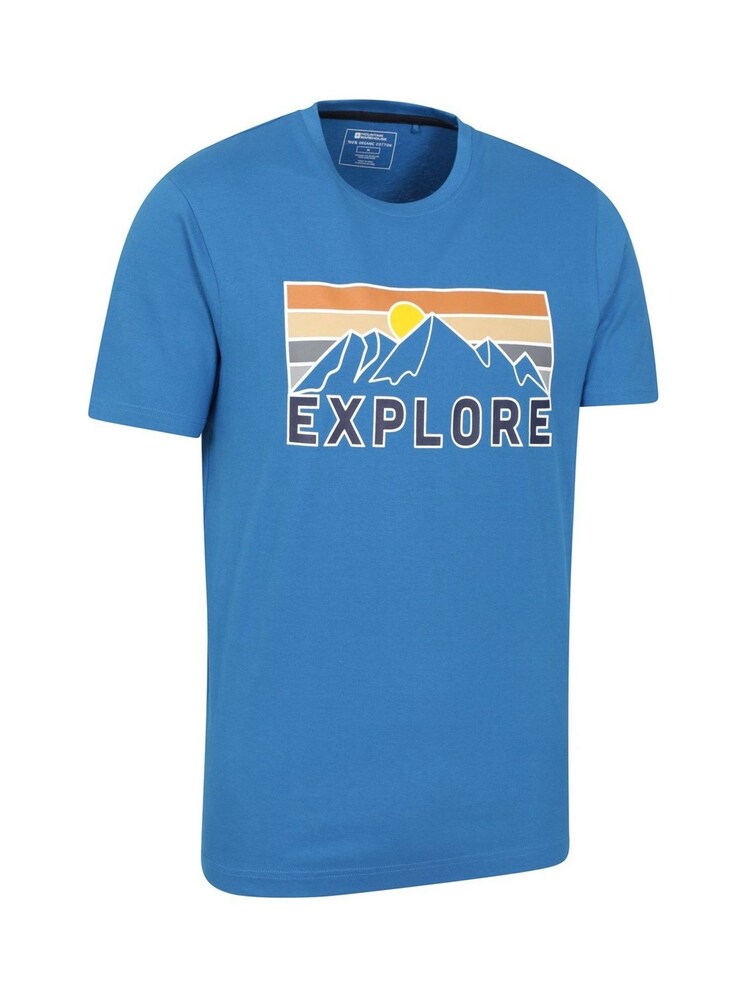 Mountain Warehouse Blue Explore Mens Organic T-Shirt - Image 2 of 5