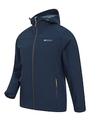 Mountain Warehouse Blue Exodus Mens Showerproof Softshell - Image 4 of 6