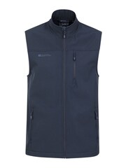 Mountain Warehouse Blue Grasmere Mens Water Resistant, Fleece Lined Gilet - Image 1 of 6