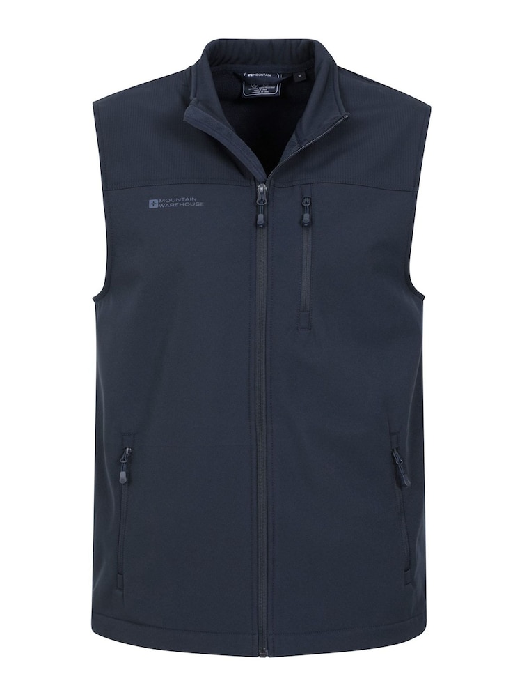 Mountain Warehouse Blue Grasmere Mens Water Resistant, Fleece Lined Gilet - Image 6 of 6