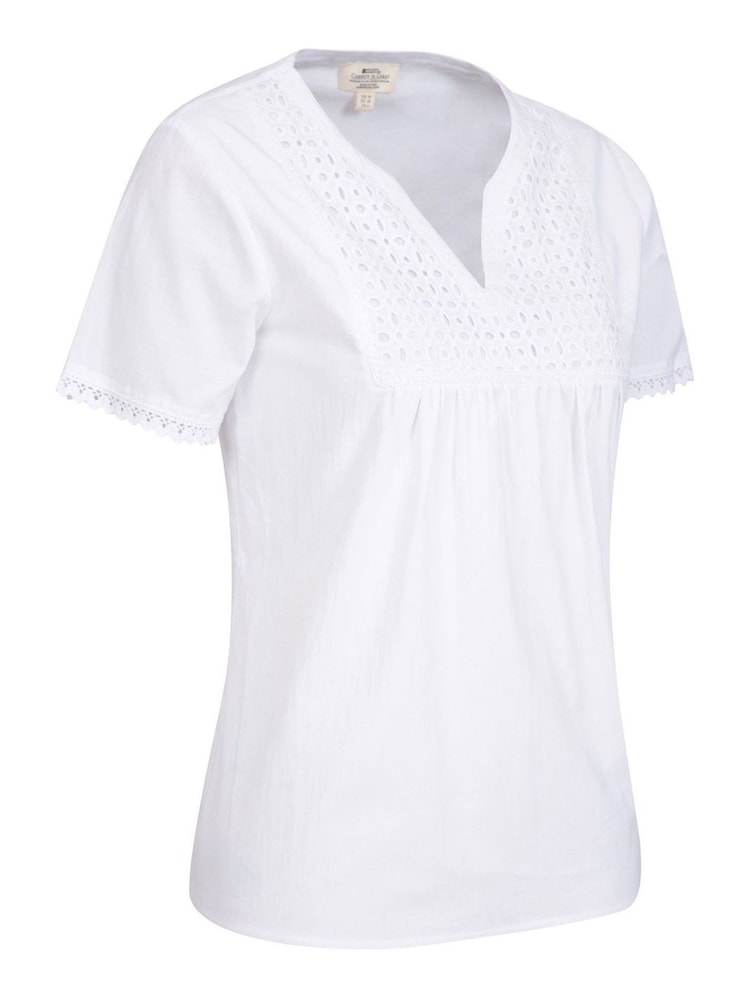 Mountain Warehouse White Paris Womens Embroidered Top - Image 2 of 4