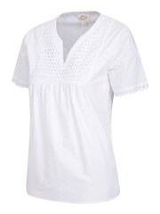 Mountain Warehouse White Paris Womens Embroidered Top - Image 3 of 4