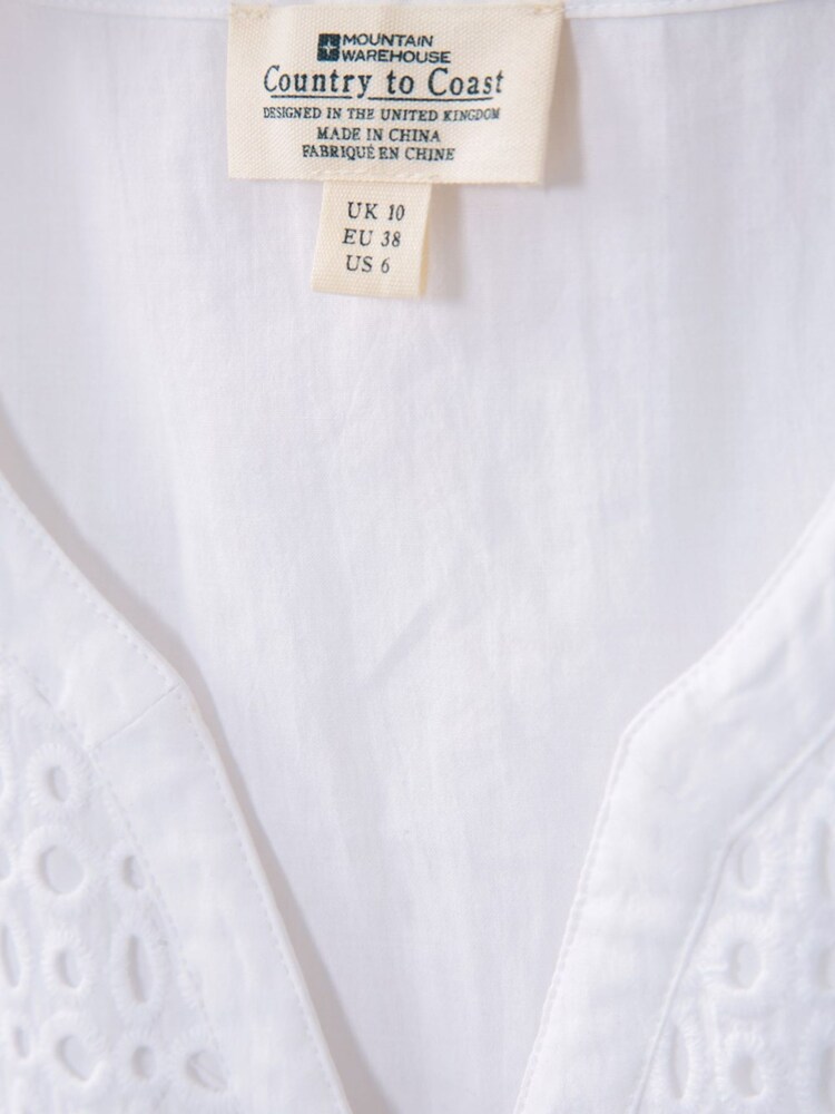 Mountain Warehouse White Paris Womens Embroidered Top - Image 4 of 4