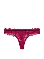 Victoria's Secret Claret Red Lace Thong Knickers - Image 3 of 3
