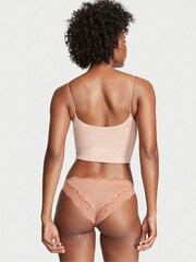 Victoria's Secret Evening Blush Nude Lace Trim Cheekini Knickers - Image 2 of 3