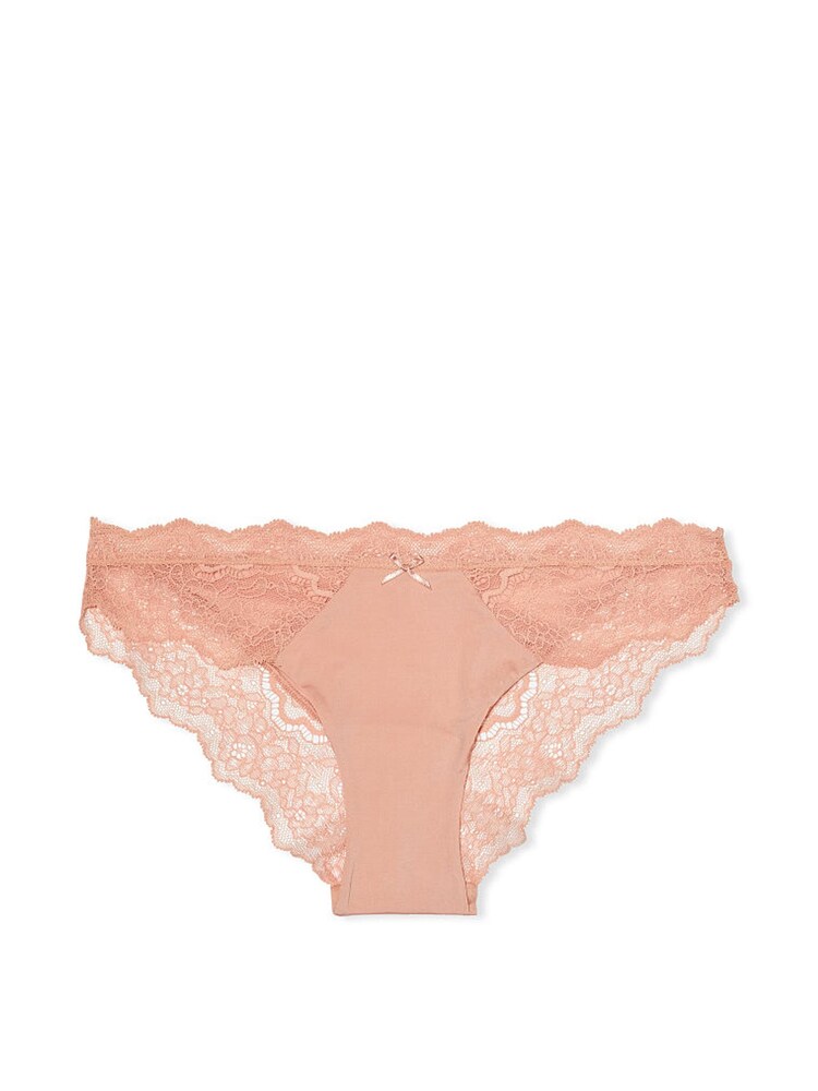 Victoria's Secret Evening Blush Nude Lace Trim Cheekini Knickers - Image 3 of 3