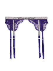 Victoria's Secret Night Ocean Blue Lace Shine Strap Suspenders - Image 4 of 4