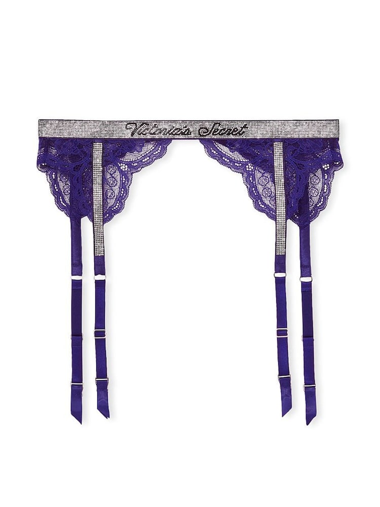 Victoria's Secret Night Ocean Blue Lace Shine Strap Suspenders - Image 4 of 4 Victoria's Secret Night Ocean Blue Lace Shine Strap Suspenders - Image 4 of 4