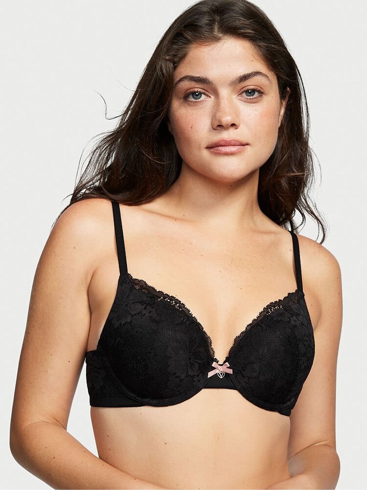 Victoria's Secret Black Lace Full Cup Push Up Bra - Image 1 of 1 Victoria's Secret Black Lace Full Cup Push Up Bra - Image 1 of 1