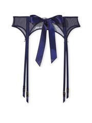 Victoria's Secret Noir Navy Blue Embroidered Suspenders - Image 4 of 4