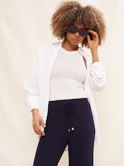 Friends Like These Navy Petite Jersey Wide Leg Trousers - Image 4 of 4