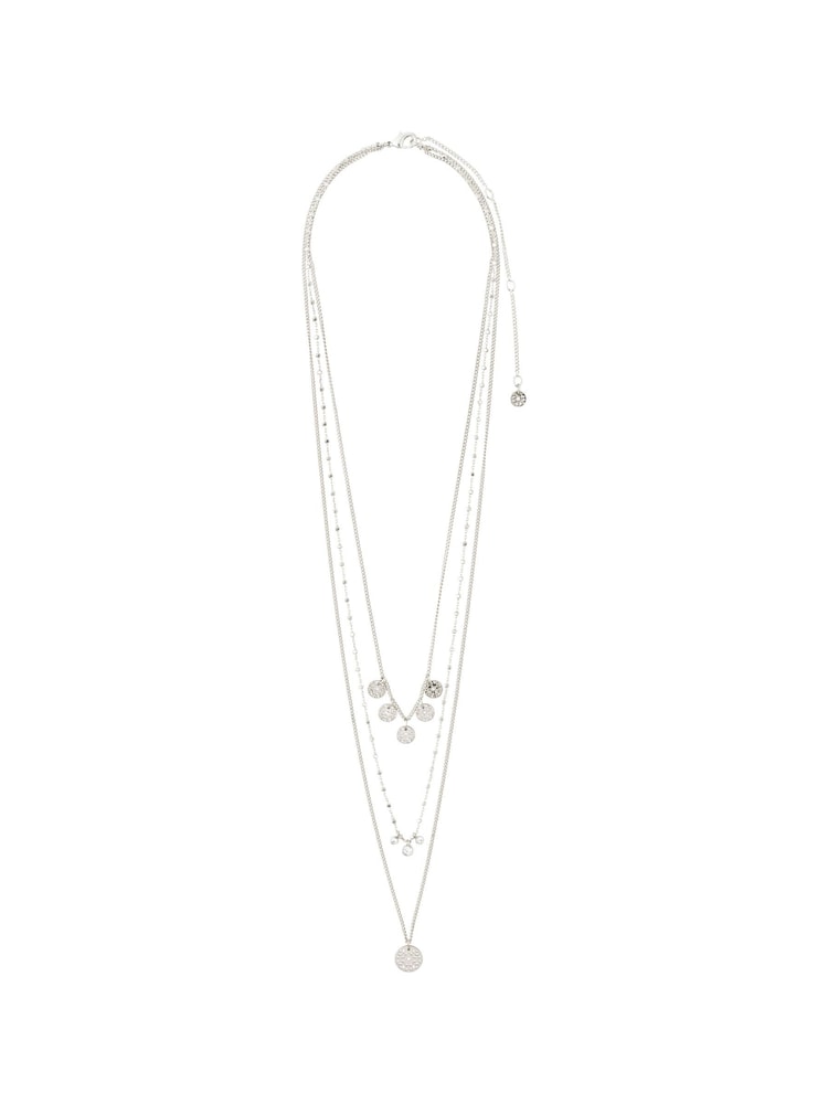 PILGRIM Silver-Plated Carol Bohemian Layered Necklace 3-in-1 Set - Image 2 of 3 PILGRIM Silver-Plated Carol Bohemian Layered Necklace 3-in-1 Set - Image 2 of 3