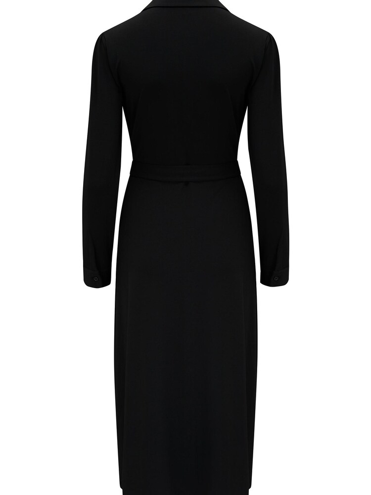 Pour Moi Black Bailey Slinky Recycled Jersey Midi Shirt Dress - Image 5 of 5 Pour Moi Black Bailey Slinky Recycled Jersey Midi Shirt Dress - Image 5 of 5