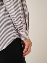 В полоску - Оксфордская рубашка для офиса Pieces - Изображение 5 из 6