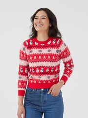 Society 8 Pink Christmas Jumper - Women - Image 3 of 4