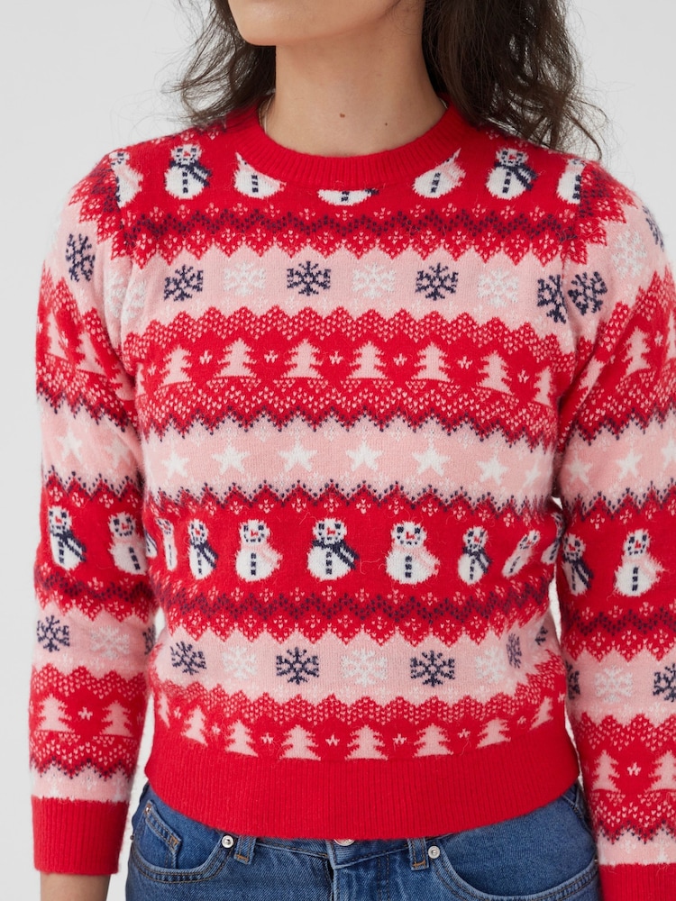 Society 8 Pink Christmas Jumper - Women - Image 4 of 4