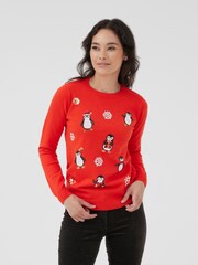 Red Penguin - Sweter Society 8 na Boże Narodzenie - Kobiety - Image 1 of 3