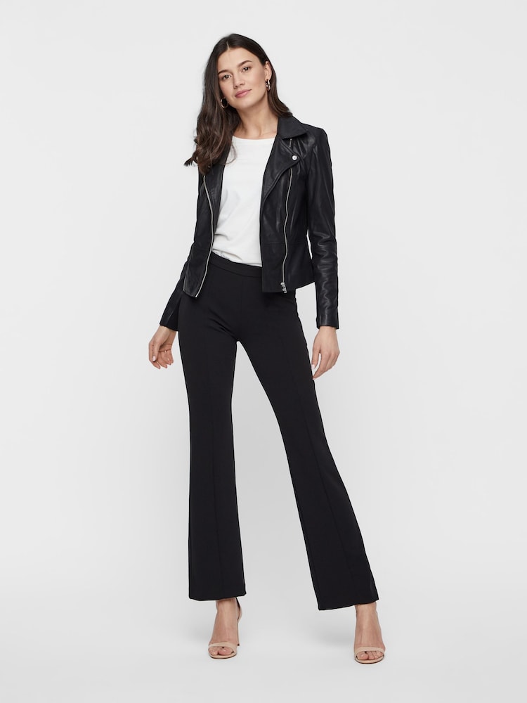 Y.A.S Black Real Leather Biker Jacket - Image 2 of 5