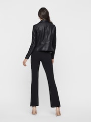 Y.A.S Black Real Leather Biker Jacket - Image 3 of 5